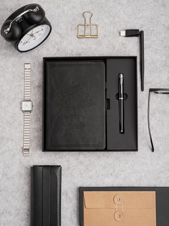 Personalised leather notebook